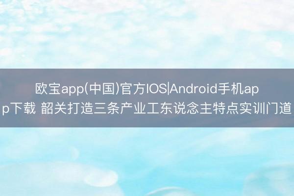 欧宝app(中国)官方IOS|Android手机app下载 韶关打造三条产业工东说念主特点实训门道