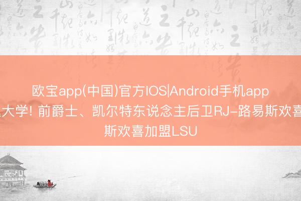 欧宝app(中国)官方IOS|Android手机app下载 重返大学! 前爵士、凯尔特东说念主后卫RJ-路易斯欢喜加盟LSU