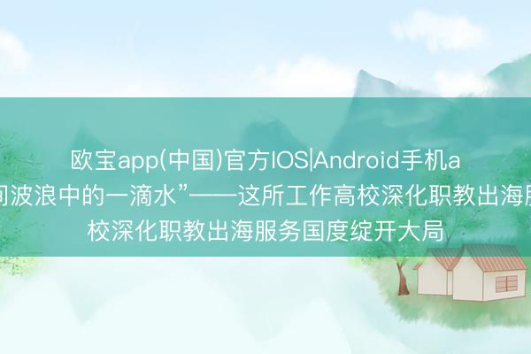 欧宝app(中国)官方IOS|Android手机app下载 “作念期间波浪中的一滴水”——这所工作高校深化职教出海服务国度绽开大局