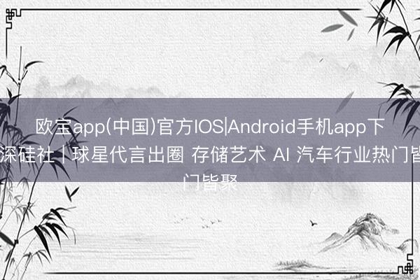 欧宝app(中国)官方IOS|Android手机app下载 深硅社 | 球星代言出圈 存储艺术 AI 汽车行业热门皆聚