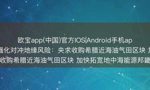 欧宝app(中国)官方IOS|Android手机app下载 雪佛龙(CVX.US)强化对冲地缘风险：央求收购希腊近海油气田区块 加快拓宽地中海能源邦畿