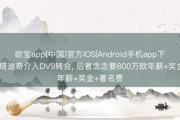 欧宝app(中国)官方IOS|Android手机app下载 土媒: 塔迪奇介入DV9转会， 后者念念要800万欧年薪+奖金+署名费