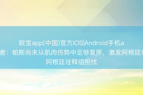 欧宝app(中国)官方IOS|Android手机app下载 记者：帕斯尚未从肌肉伤势中足够复原，激发阿根廷诠释组担忧