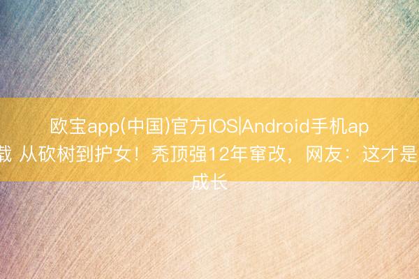 欧宝app(中国)官方IOS|Android手机app下载 从砍树到护女！秃顶强12年窜改，网友：这才是成长